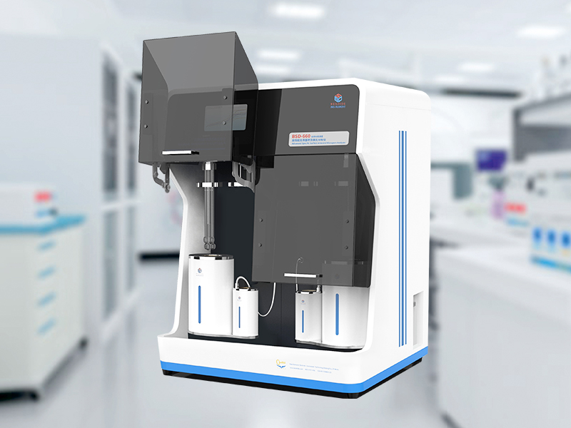Fully automatic surface area and porosity analyzer (BET)